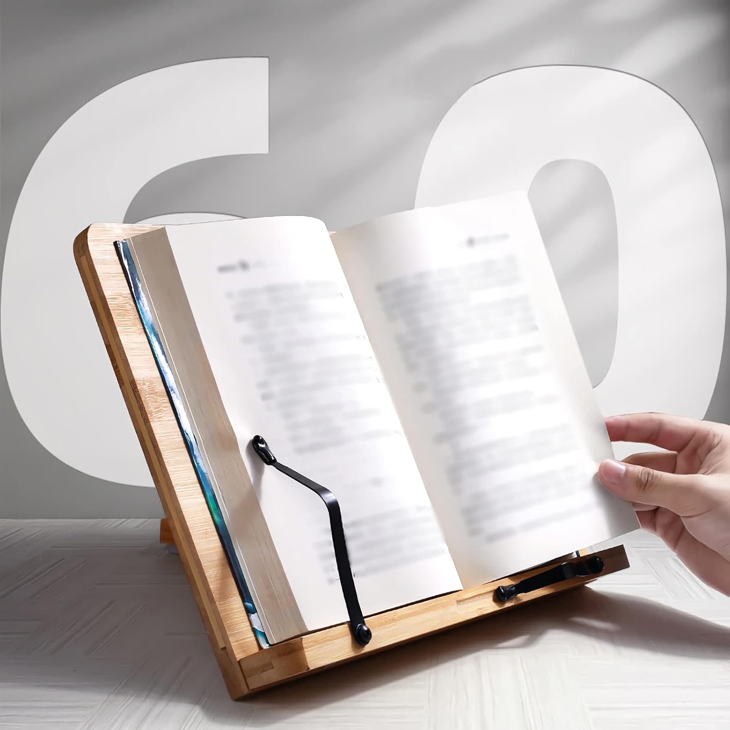 Yuidaaavzz Foldable Book Stand for Reading