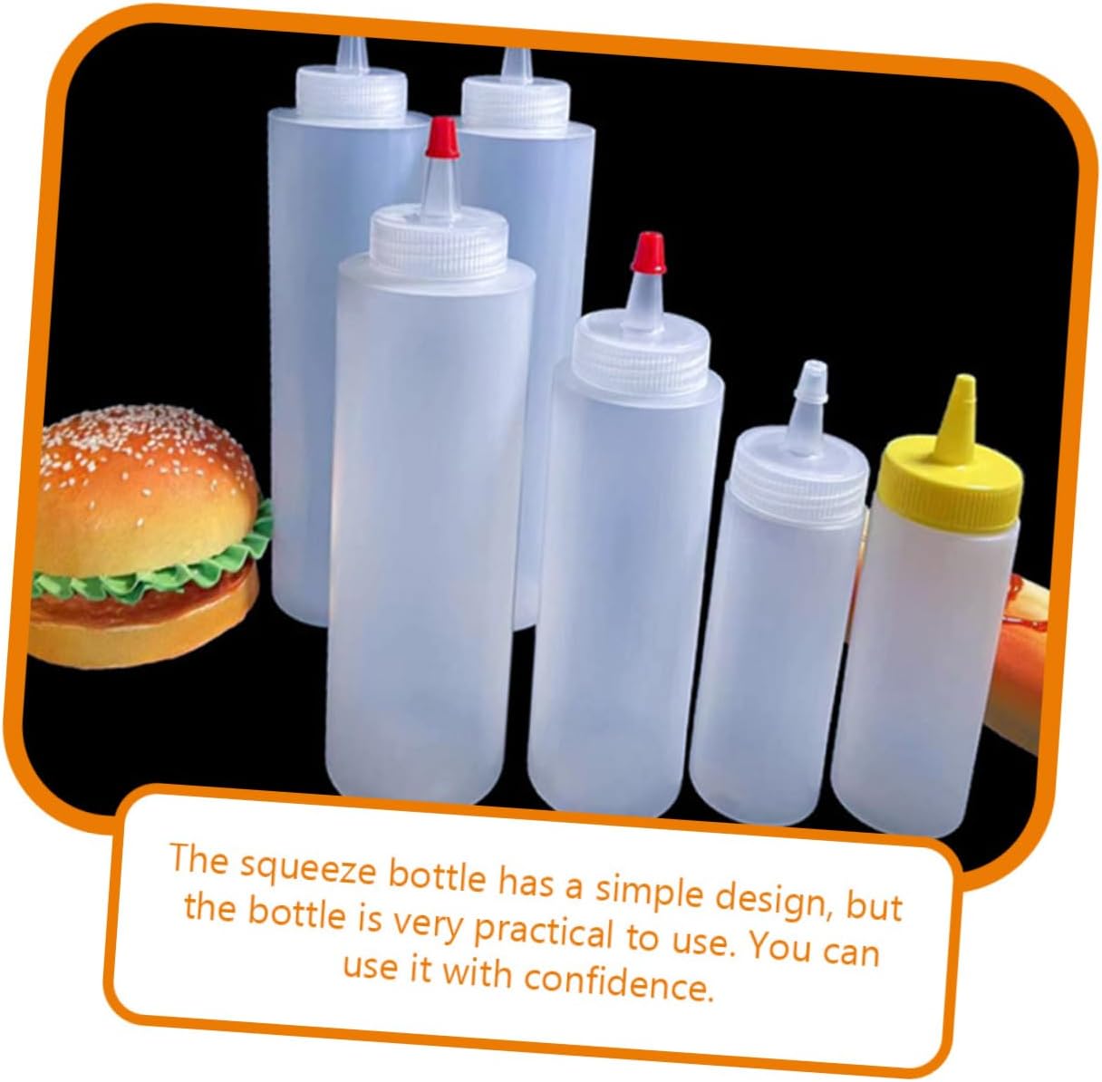 Luxshiny 2oz Mini Condiment Bottles 15pcs Squeeze Bottles