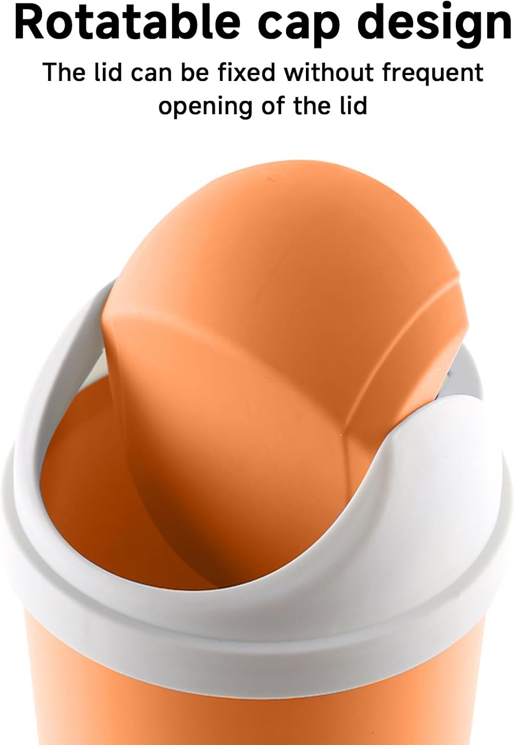 OLIREXD Desktop Mini Plastic Waste Garbage Can with Lid 1