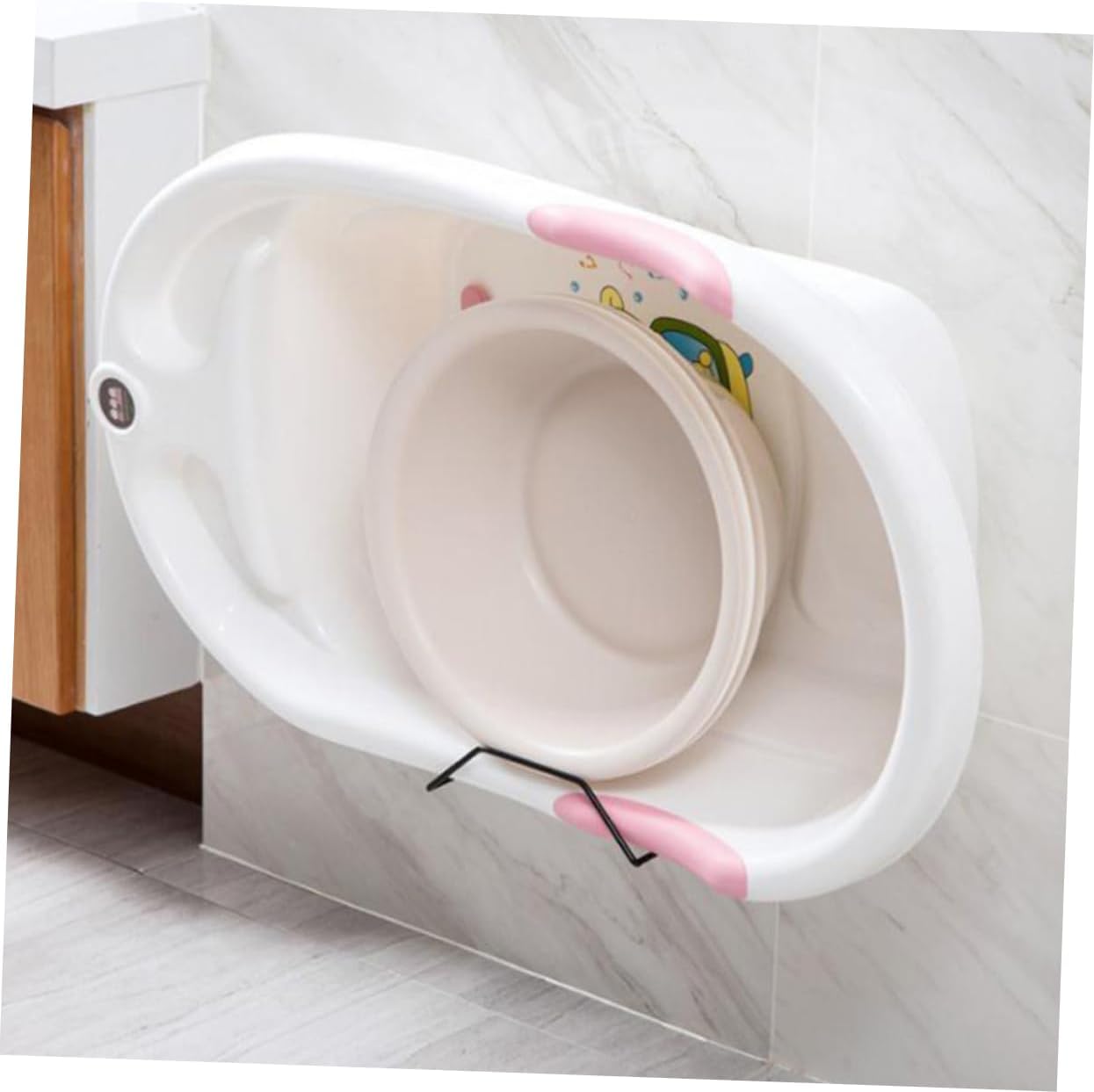 Outanaya Bathtub Hooks Organizer Strong Towel Holder Elegant Black Design