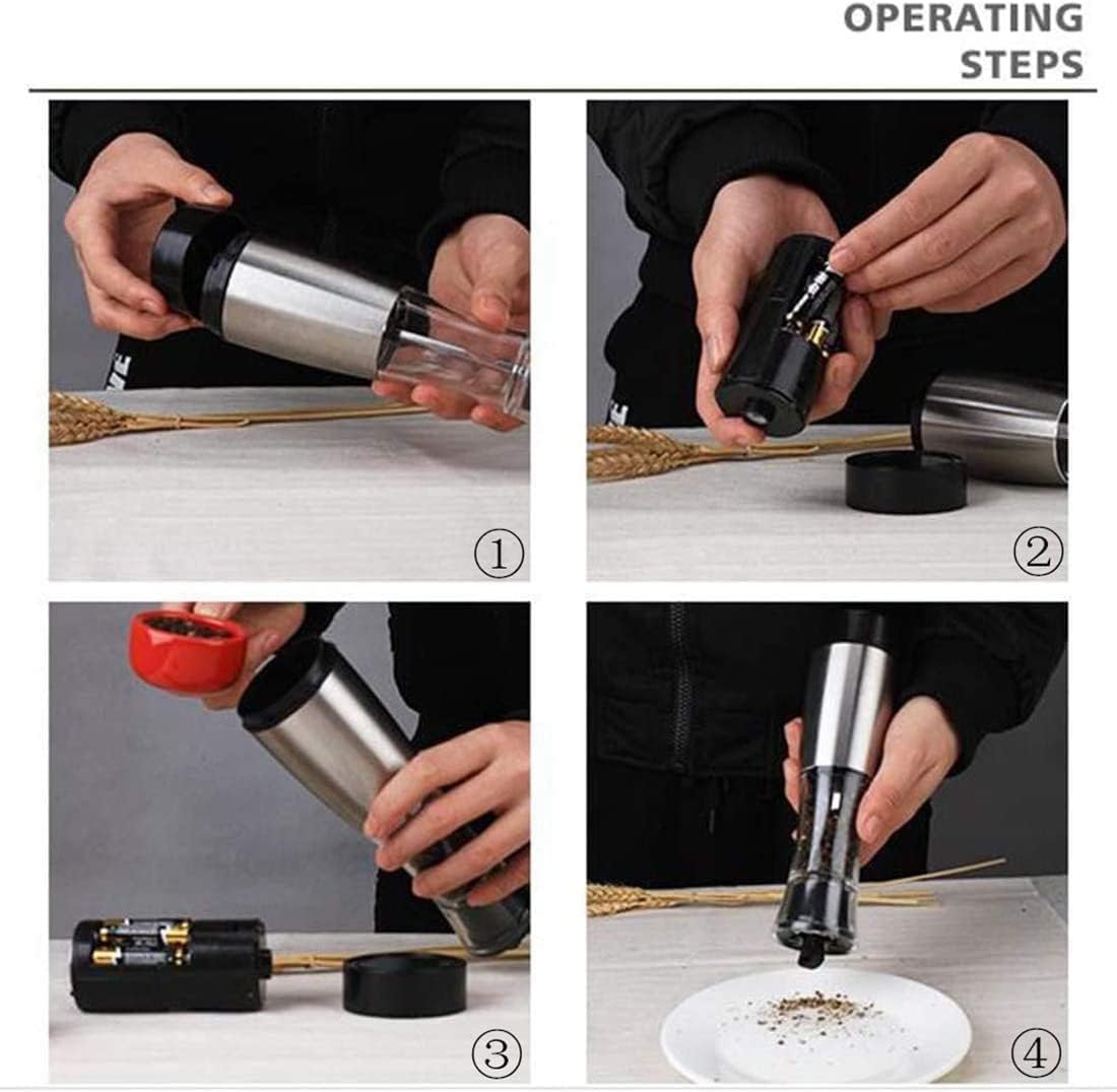 SEFAX Electric Salt and Pepper Grinder Set 1