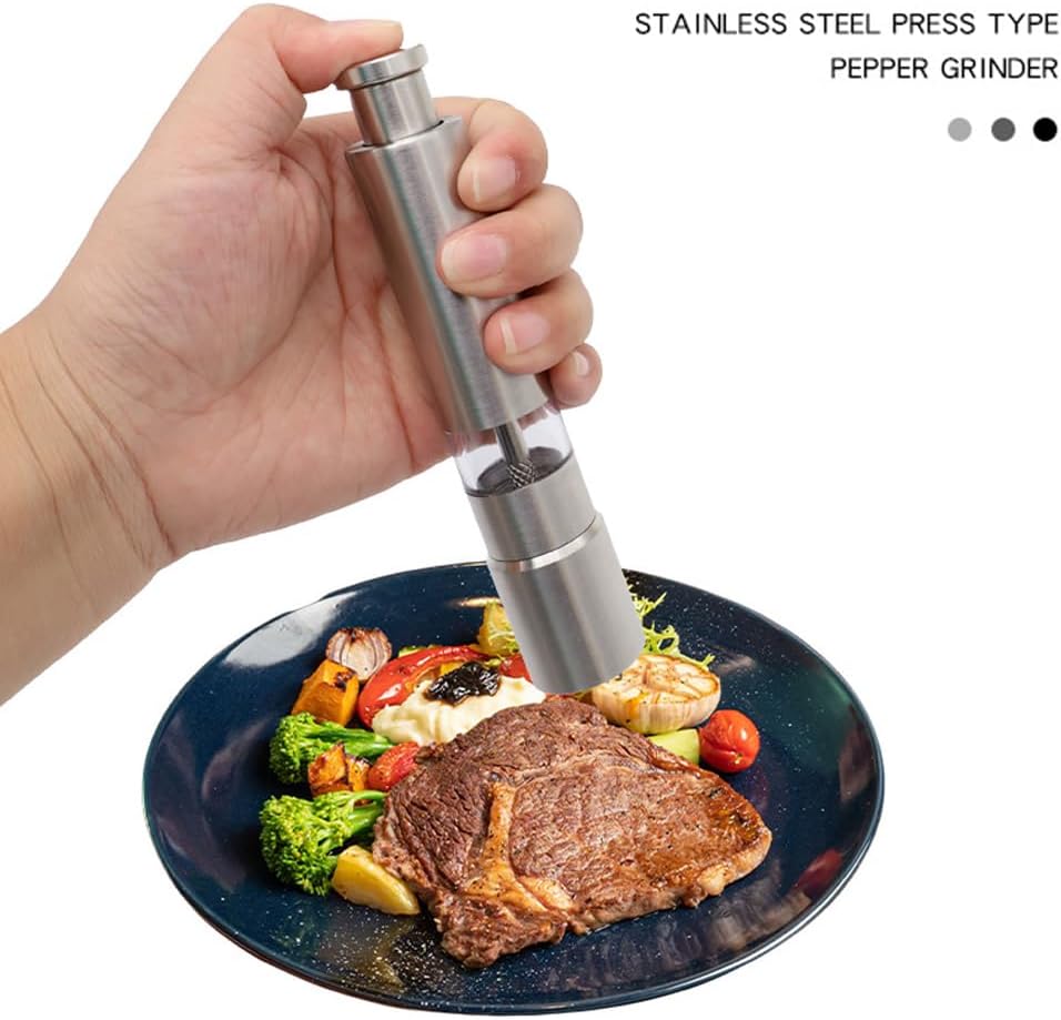 Premium Stainless Steel Salt Pepper Grinder Set