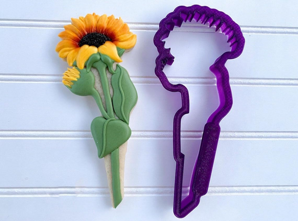 Cute Cookie Cutters with Sunflower Bouquet Design