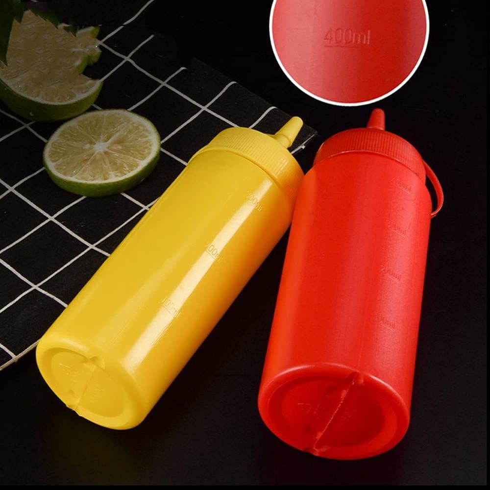 Plastic Squeeze Bottles with Cap 300ml Single Hole White