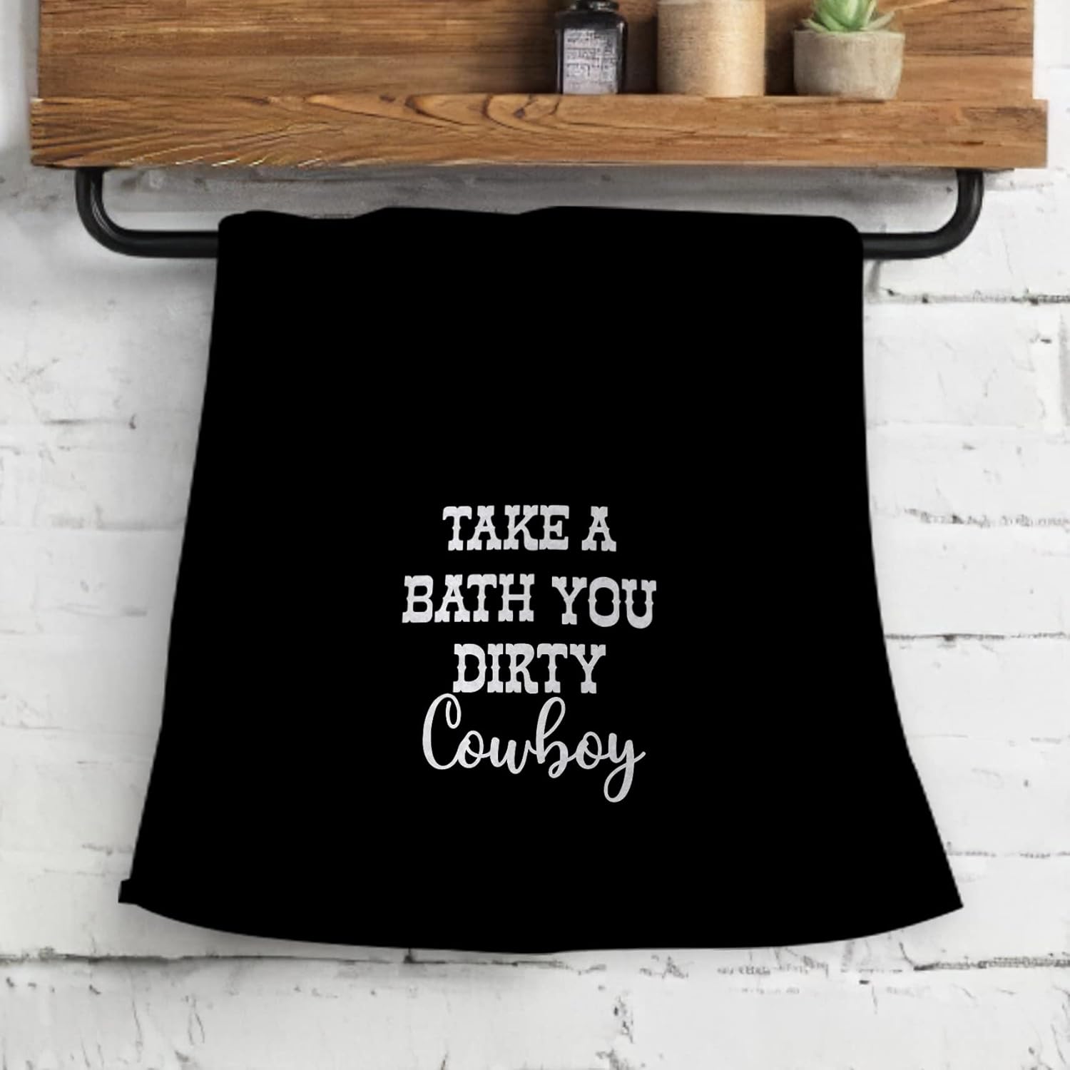 OHSUL Take A Bath You Dirty Cowboy Bath Towel Set of 2