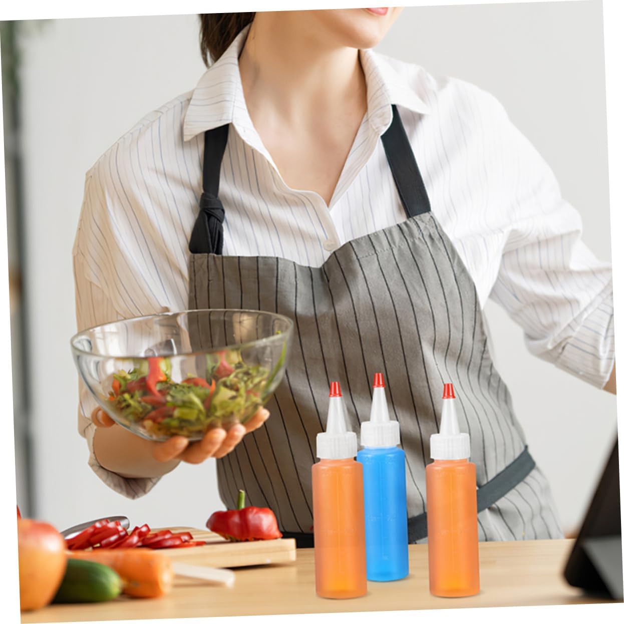 Luxshiny Mini 2oz Condiment Squeeze Bottles