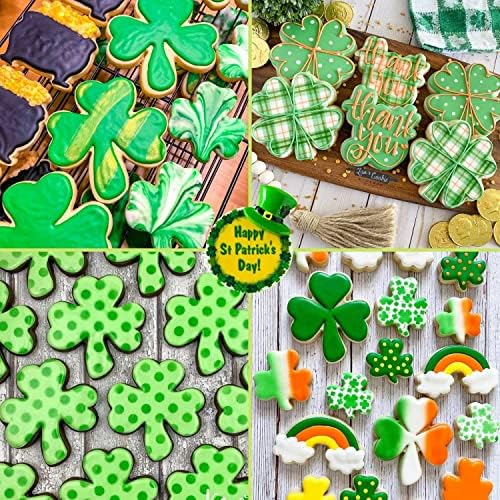 Crethinkaty 8-Piece Clover Four-Leaf Clover Cookie Cutter Set