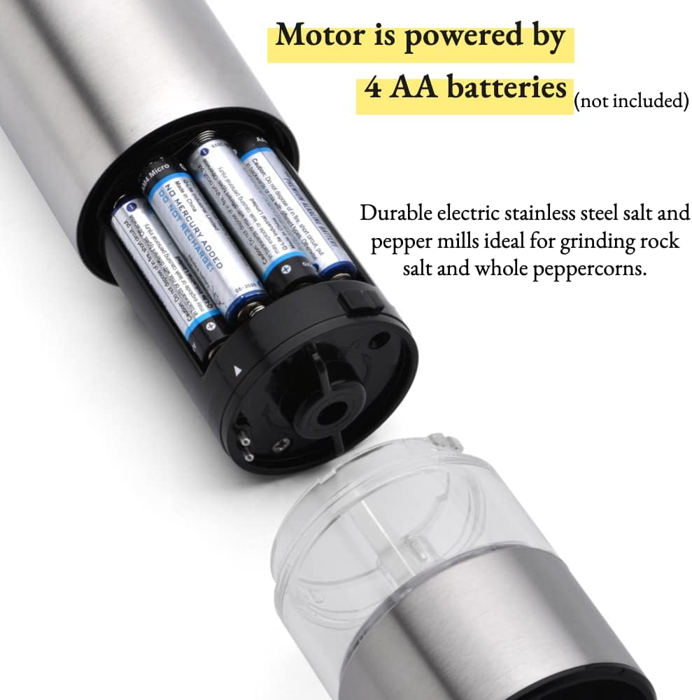 GRUTZ Electric Salt Pepper Grinder Set 1