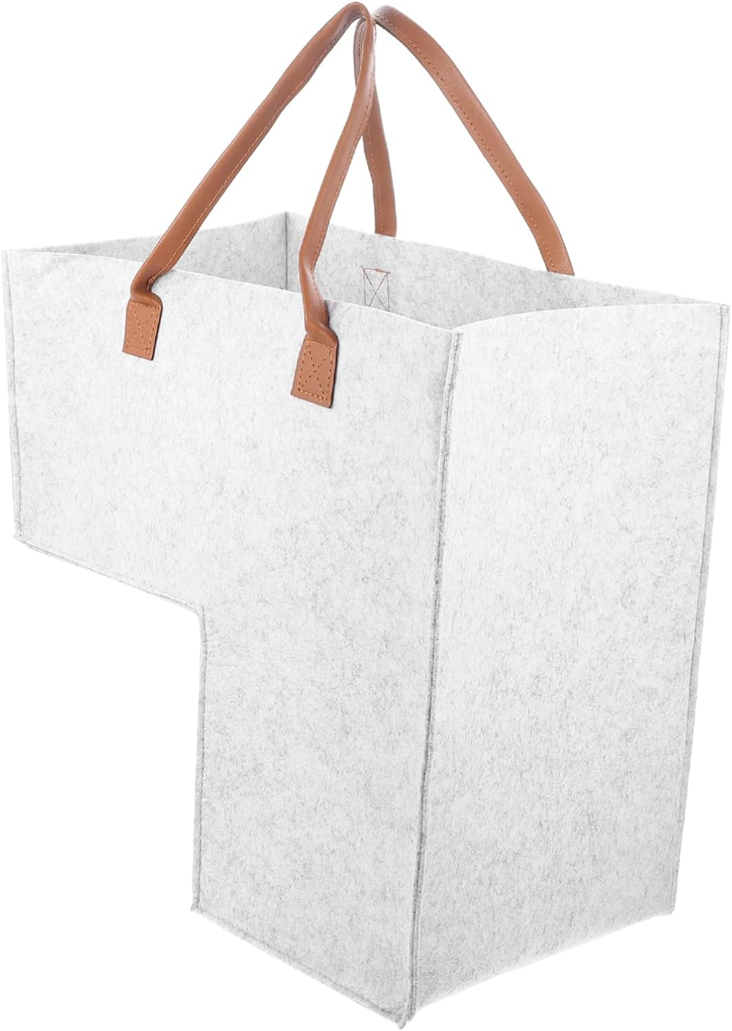 CAXUSD Foldable Stair Storage Basket Light Grey 20x12x14