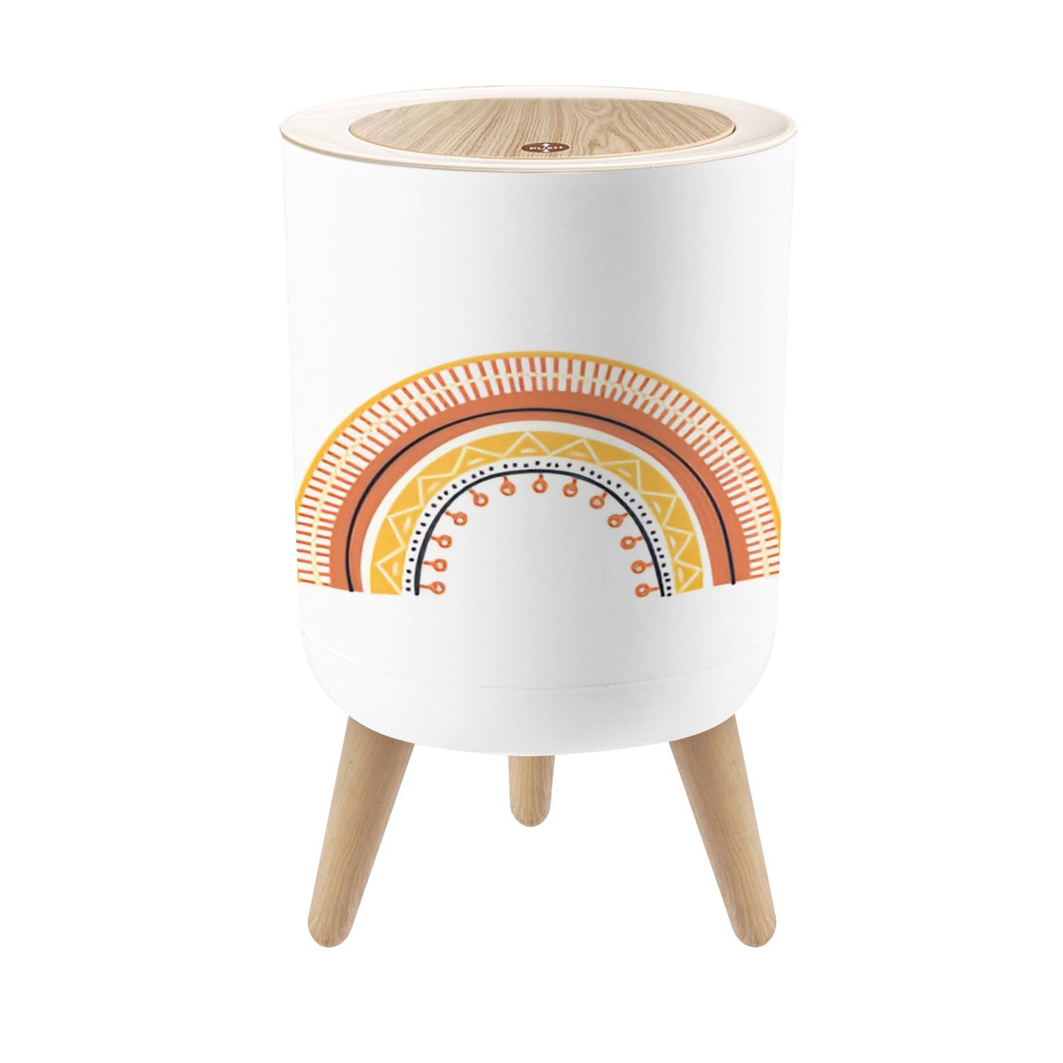 Scandinavian Rainbow Trash Can 18 Gallon Dog Proof with Lid