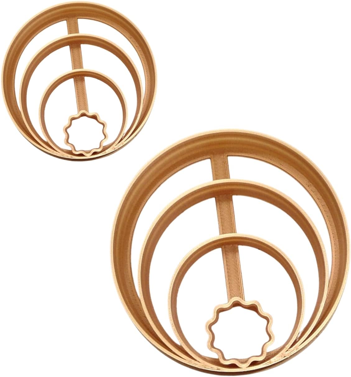Circle Pattern Concha Cookie Cutters Set of 2 Sizes