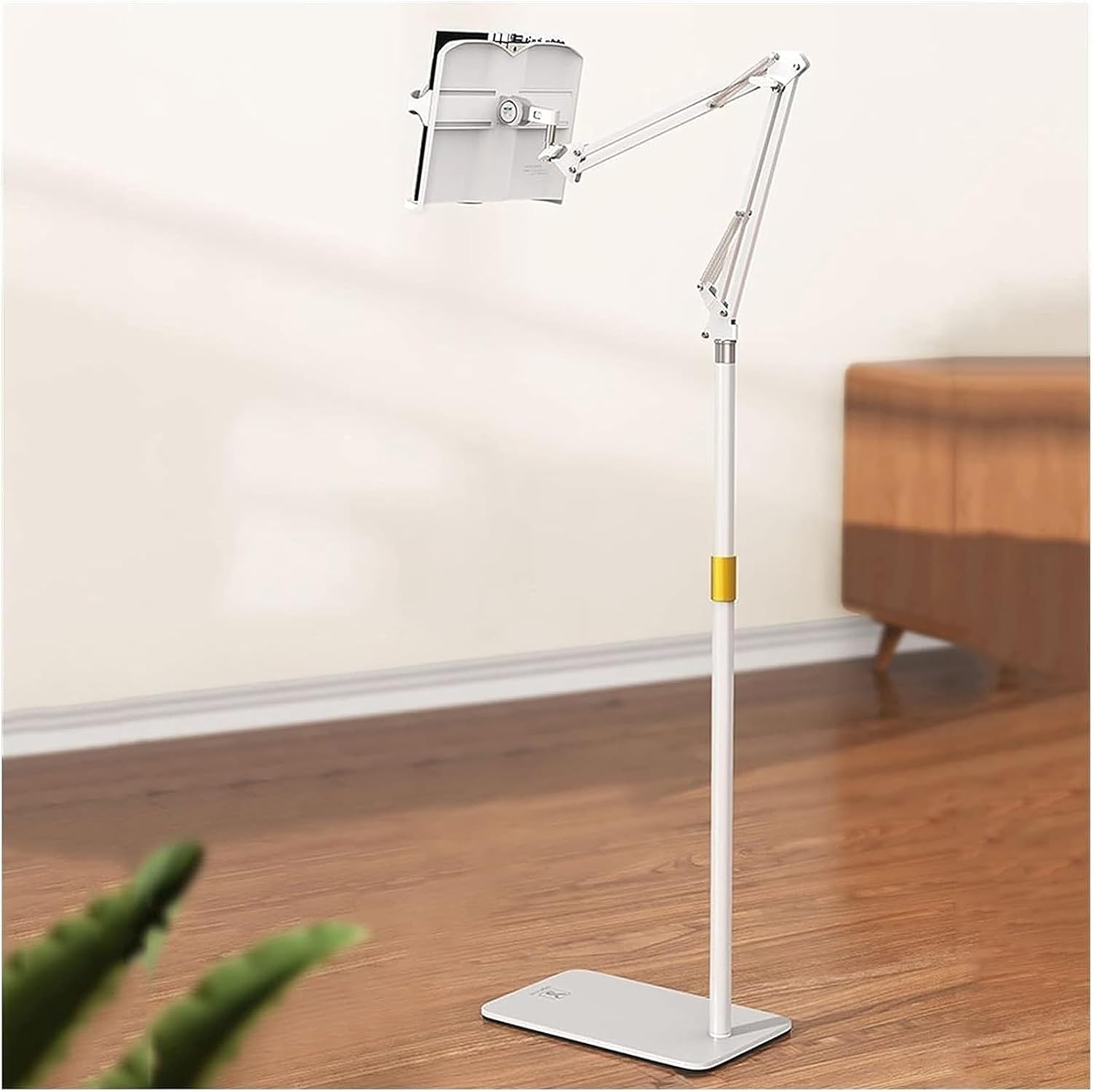 Adjustable Floor Book Stand with Swivel Gooseneck