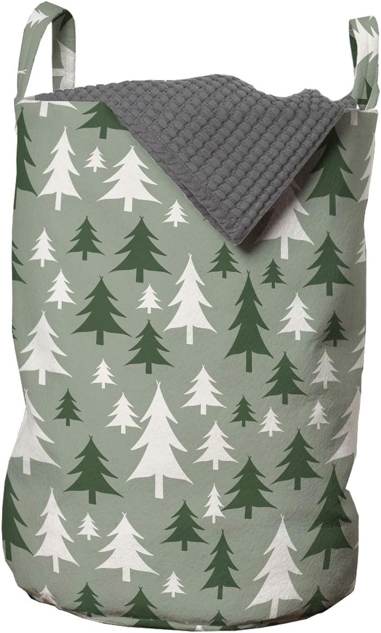 Ambesonne Christmas Laundry Bag Reseda Green