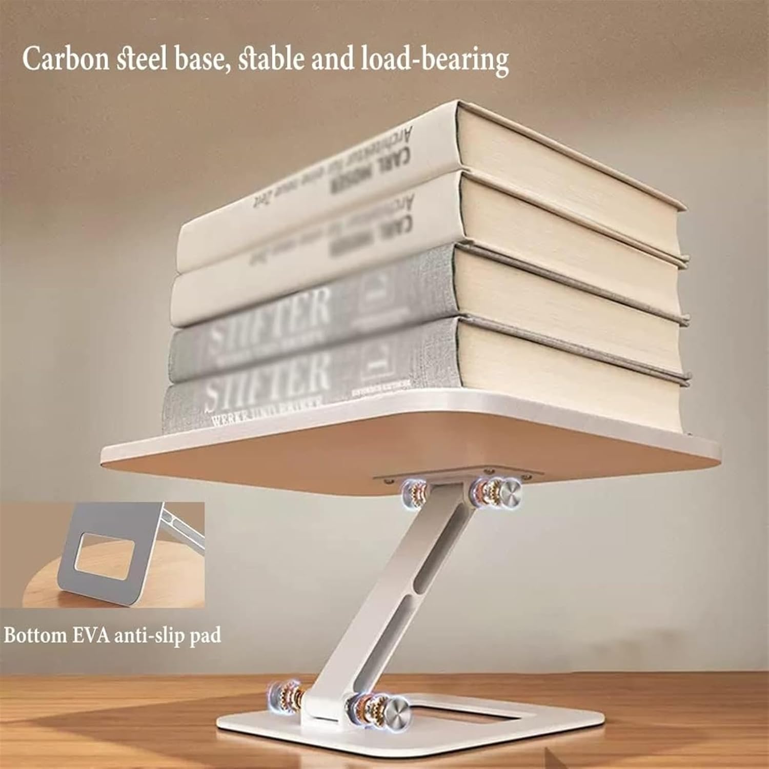 Yuidaaavzz Adjustable Cookbook Stand with Clips and Bookmark Holder 1