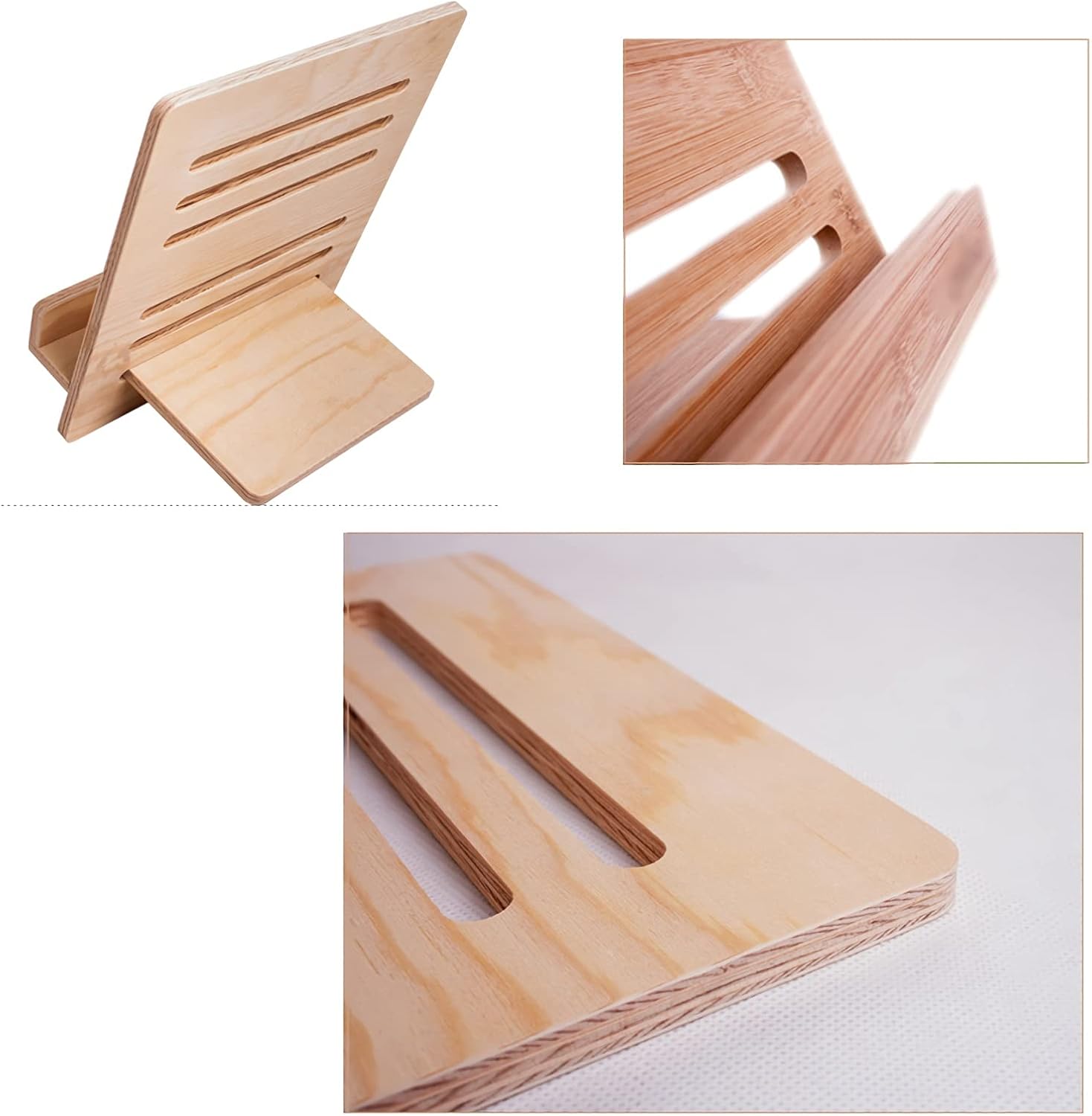 Adjustable Height Book Stand with Angle and Tablet Holder