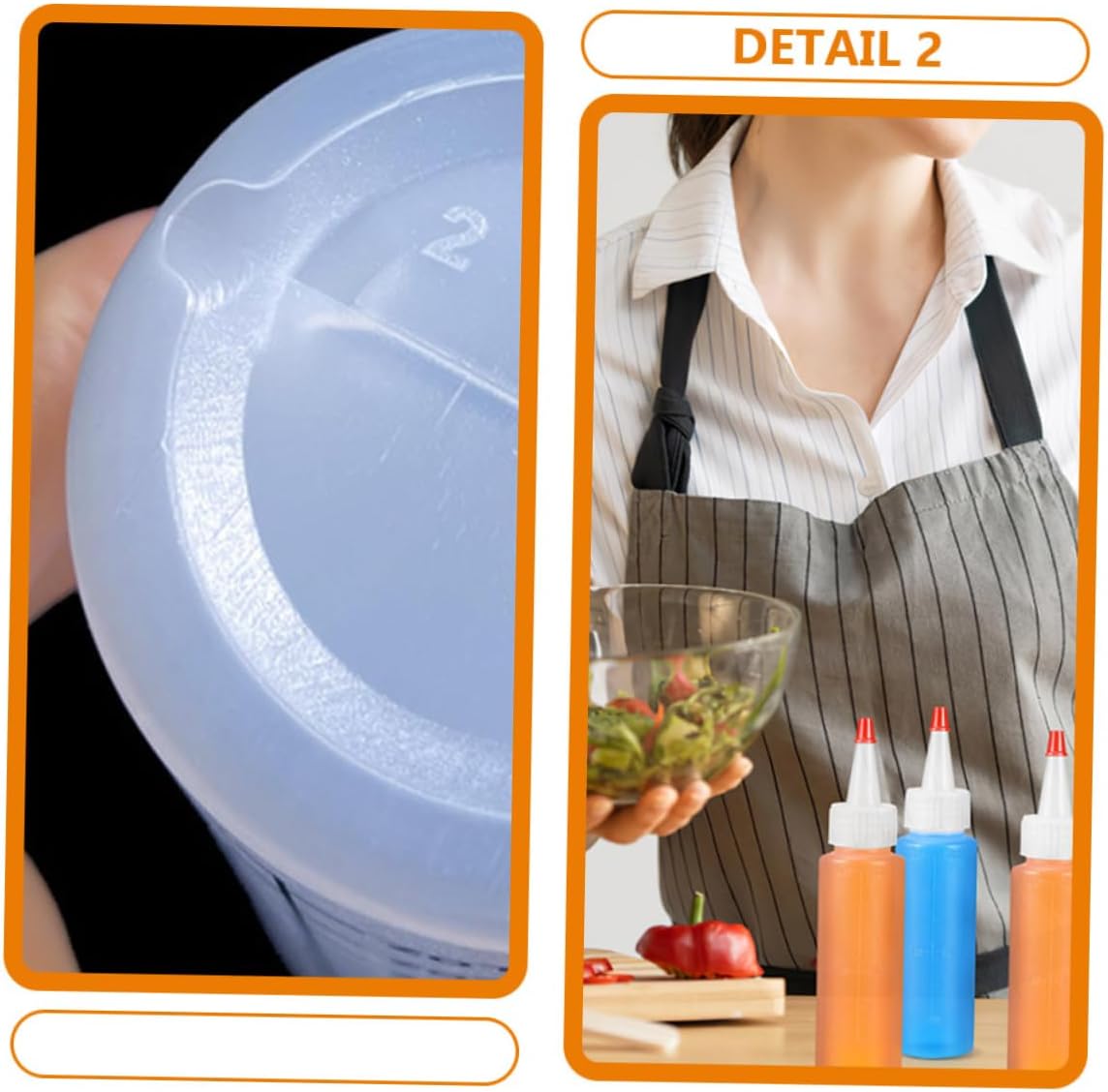 Garneck 2oz Condiment Squeeze Bottles Set of 15