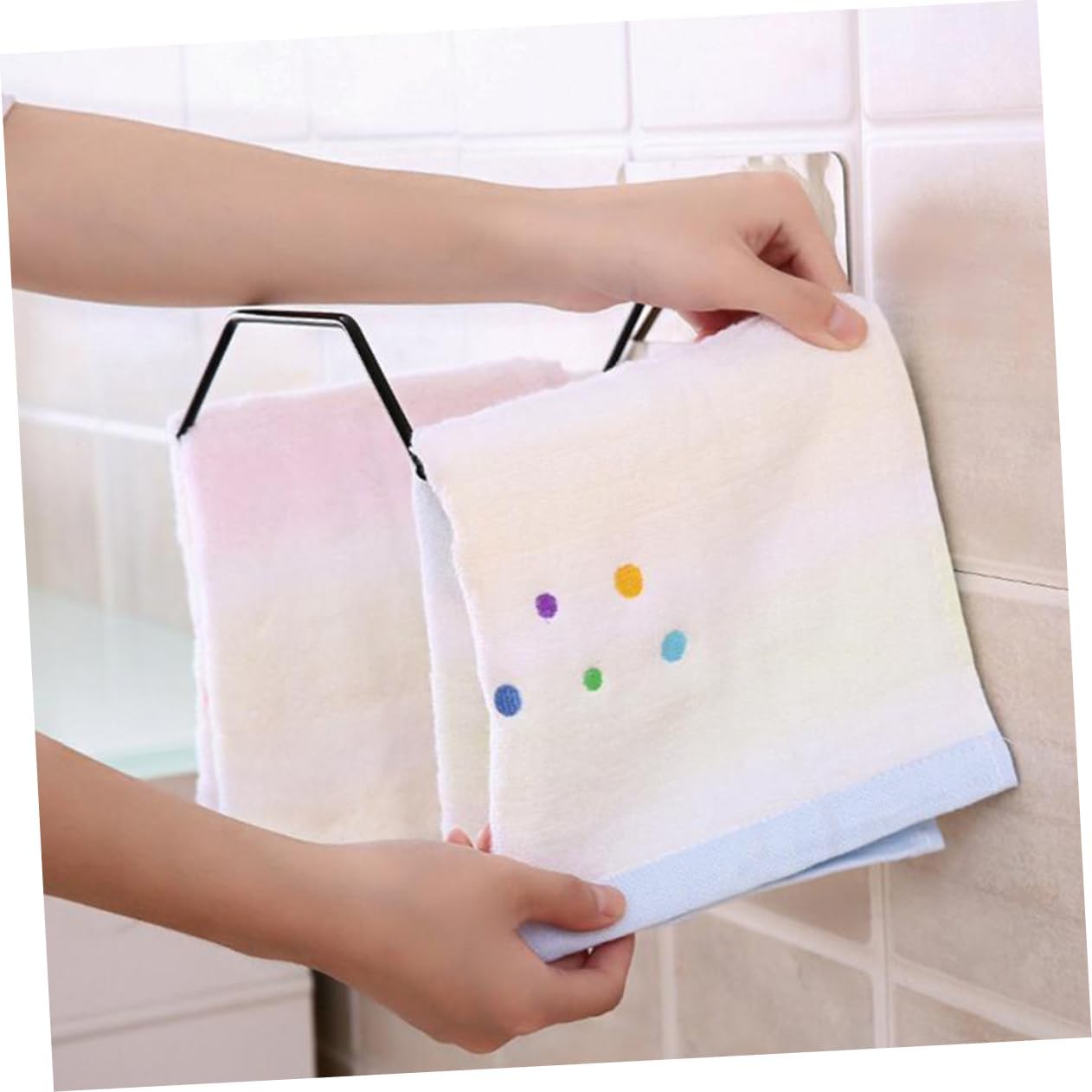 OSALADI Bathroom Towel Hook 2 Pcs Adhesive Holder