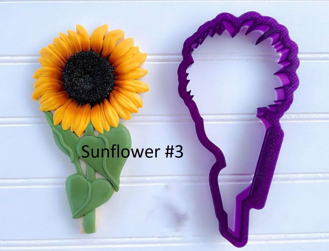 Cute Cookie Cutters with Sunflower Bouquet Design