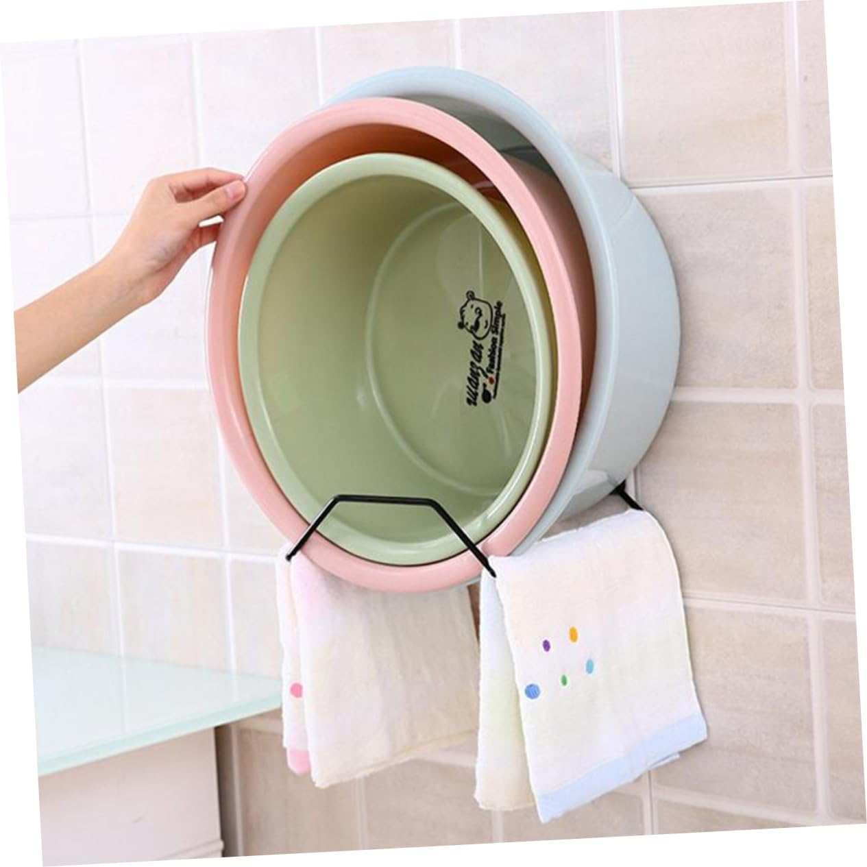 OSALADI Bathroom Towel Hook 2 Pcs Adhesive Holder