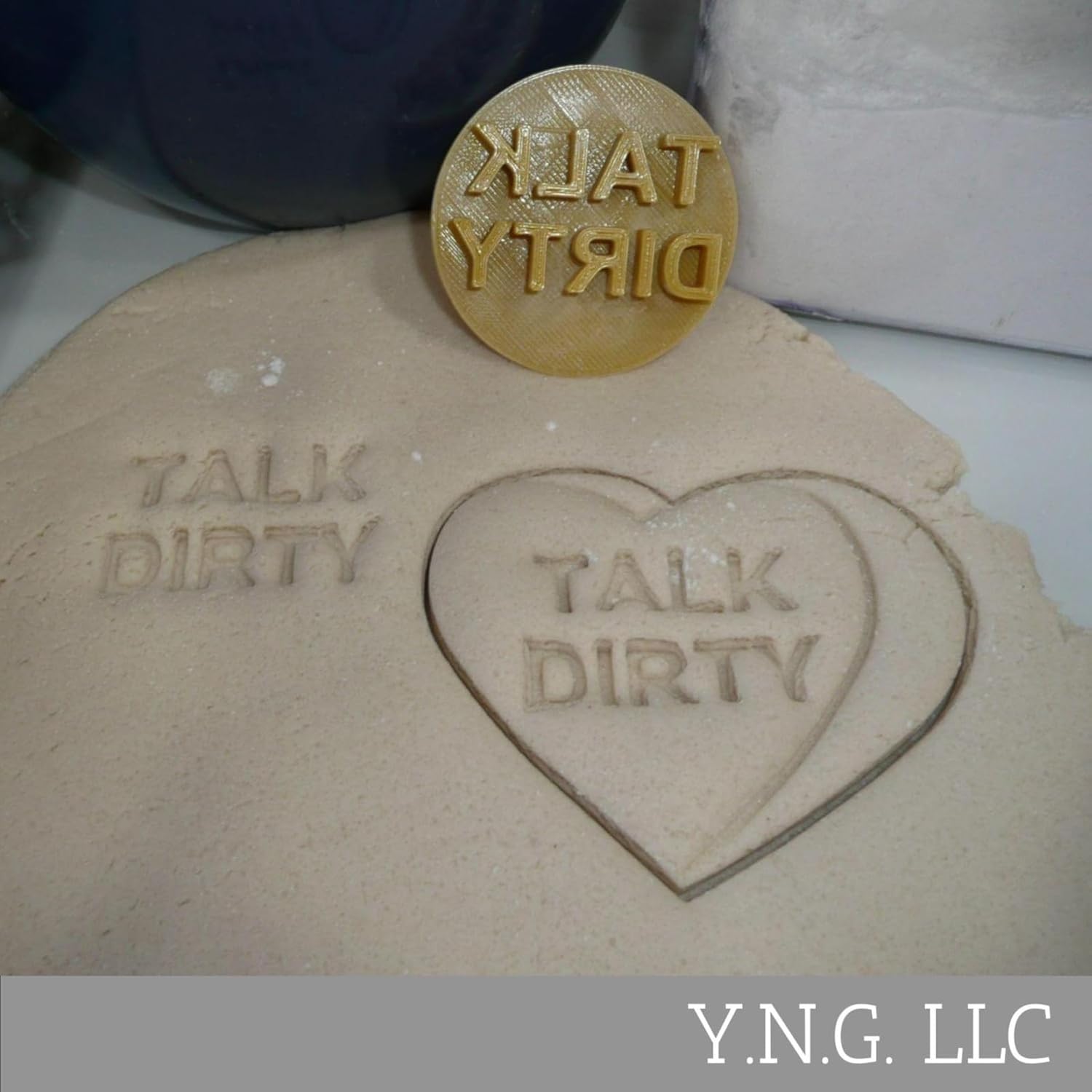 TALK DIRTY CANDY HEART Cookie Stamp Emboisser