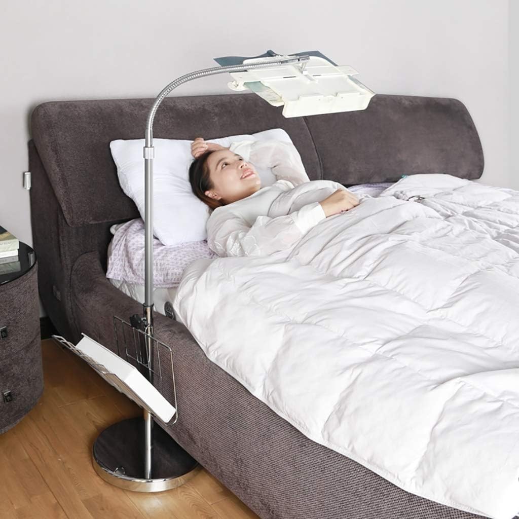 Yuidaaavzz Hands Free Book Stand with 360 Rotating Angle - Silver