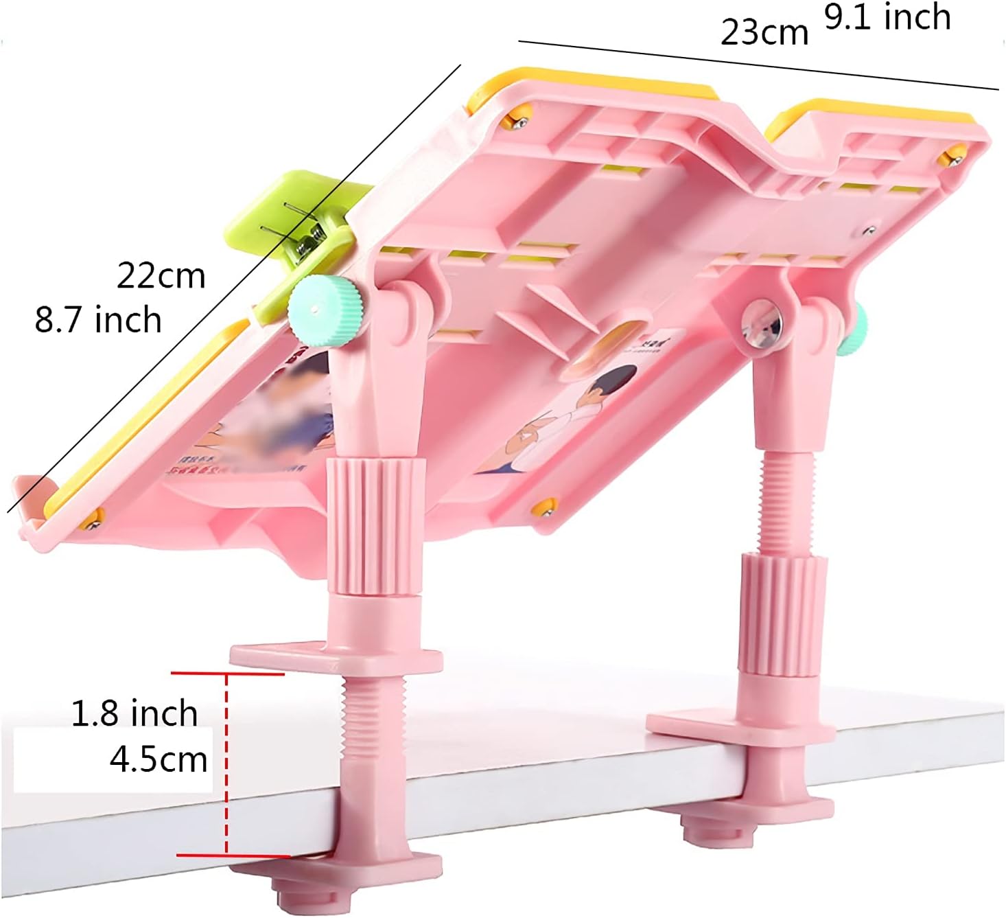 Yuidaaavzz Adjustable Book Stand for Reading and Writing