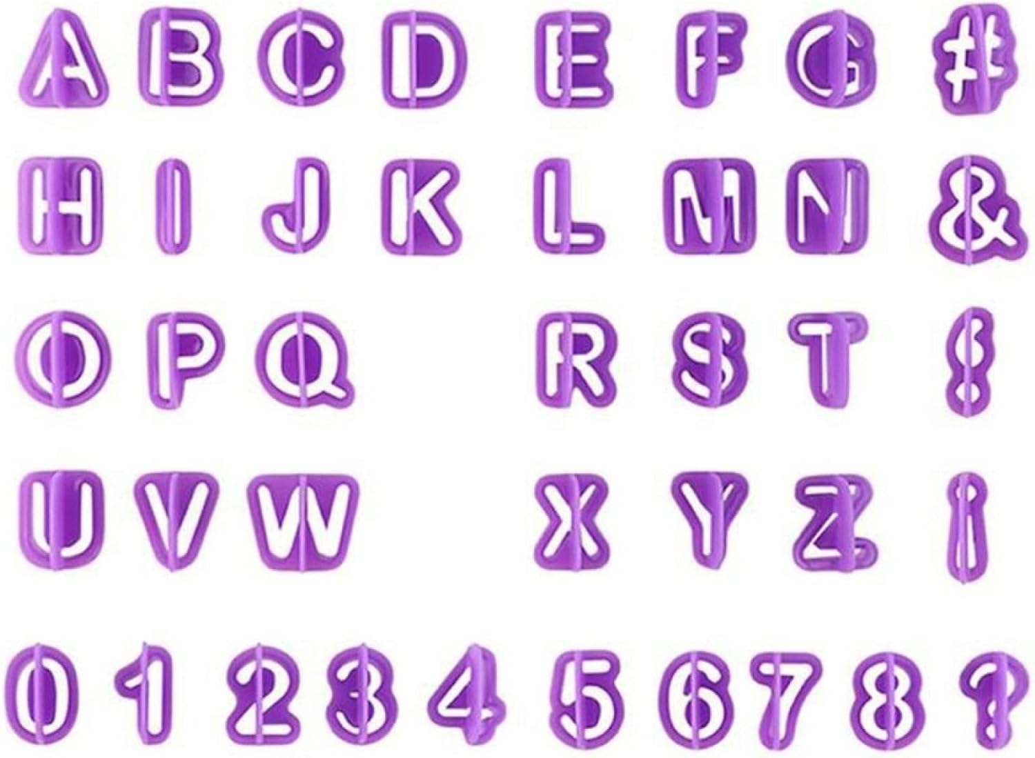 Aggert 40Pcs Silicone Alphabet Cake Molds Set