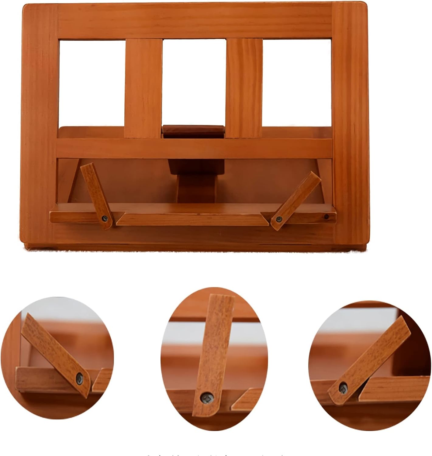 Yuidaaavzz Adjustable Foldable Cookbook Stand for Tablets Phones Laptops