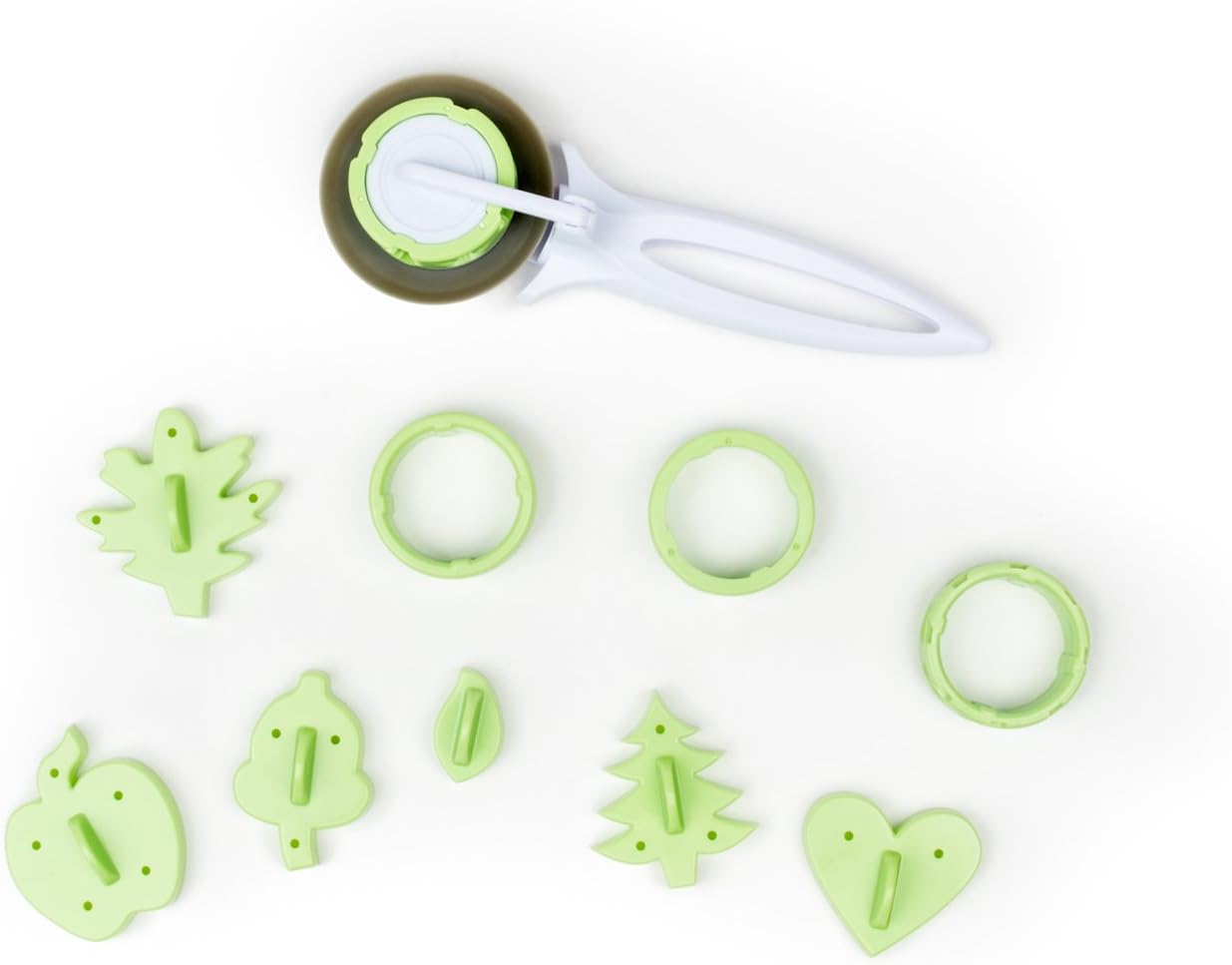 Fox Run 11-Piece Pie Top Cutter Set Green