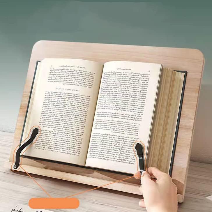 Portable Wooden Book Stand with Adjustable Angles