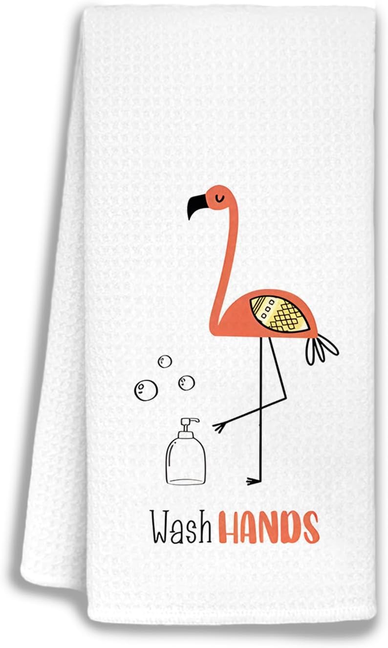 SQQCMM Flamingo Towels for Kids Bathroom 24x16 Inch
