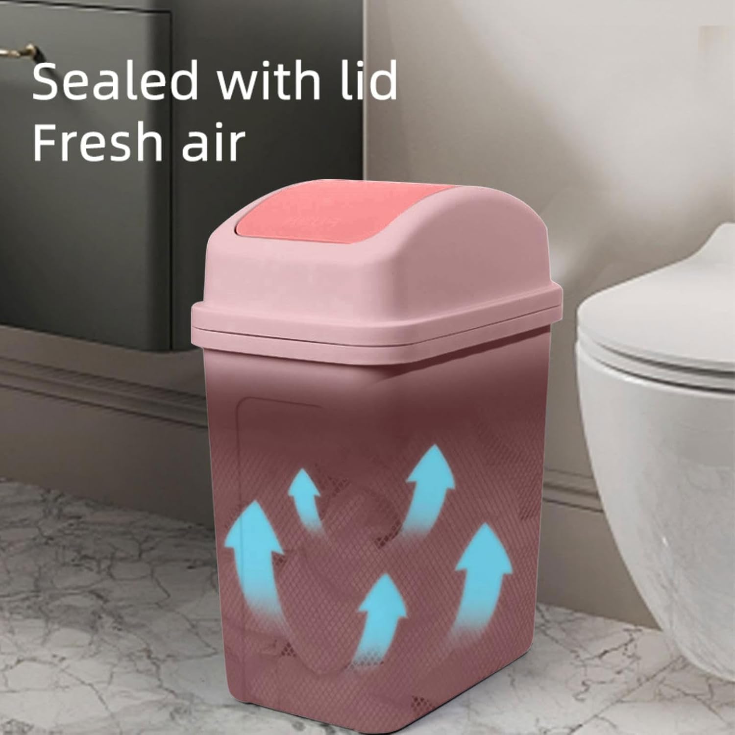 KELINFONG 55 Gallon Plastic Trash Can with Lid
