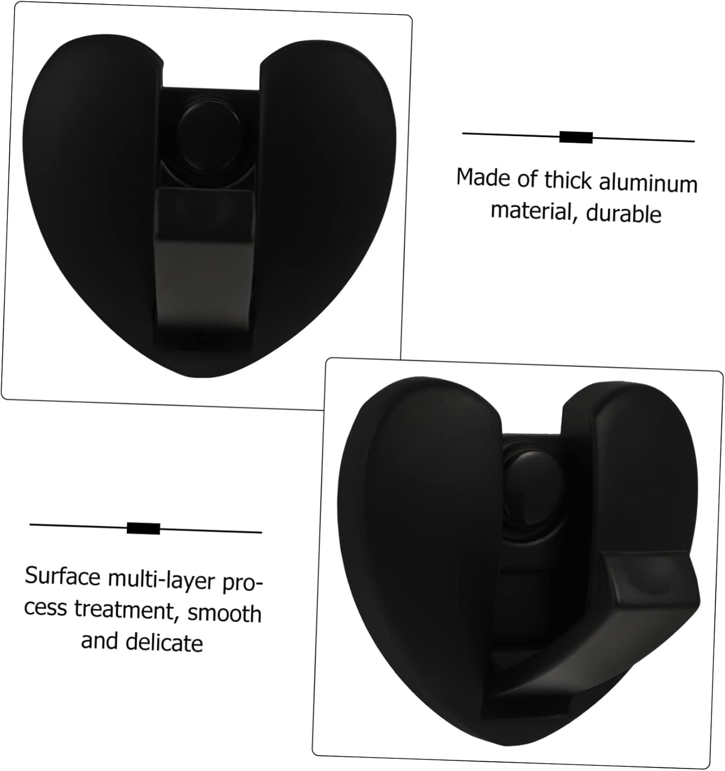 MAGICLULU Gold Heart Shape Wall Mounted Coat Hooks