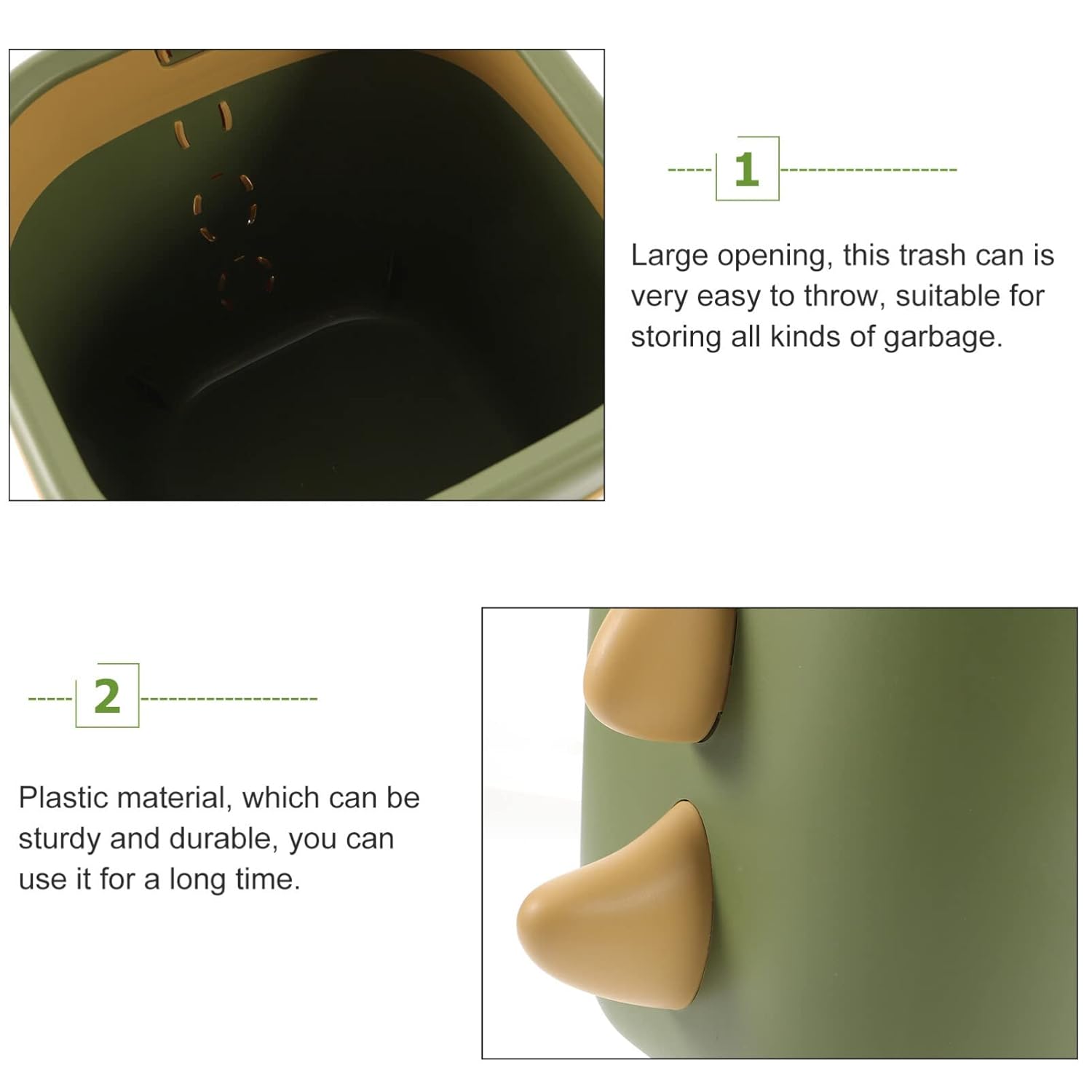 IMIKEYA Dino Trash Can for Home Office Kitchen