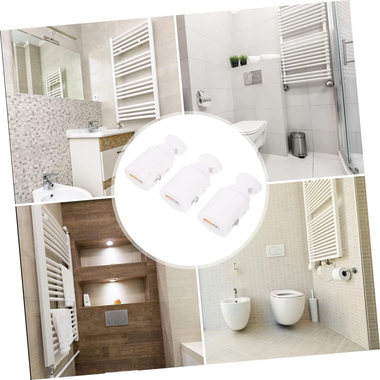 MUELODSIC 3pcs Radiator Hooks for Bathroom Storage