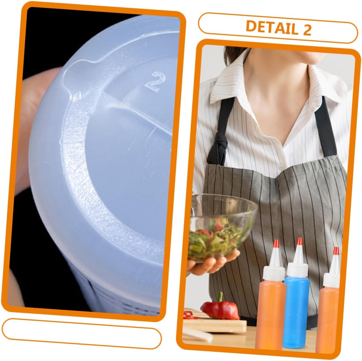 Luxshiny 2oz Mini Condiment Bottles 15pcs Squeeze Bottles