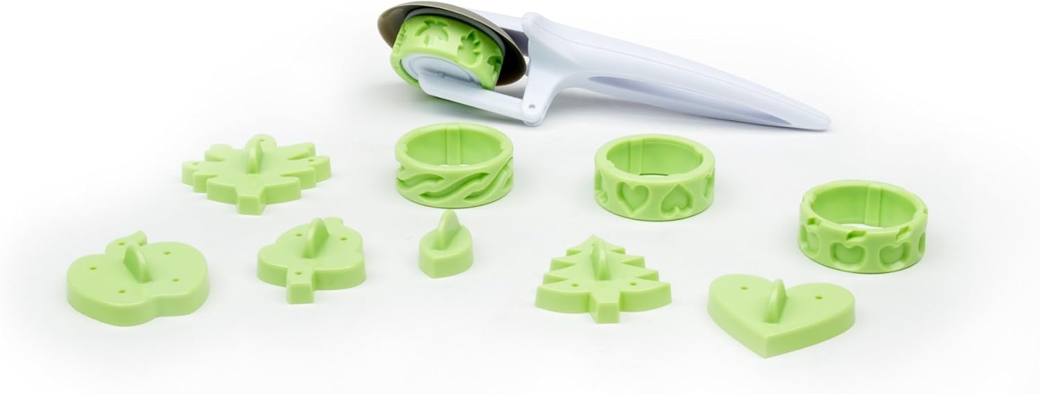 Fox Run 11-Piece Pie Top Cutter Set Green