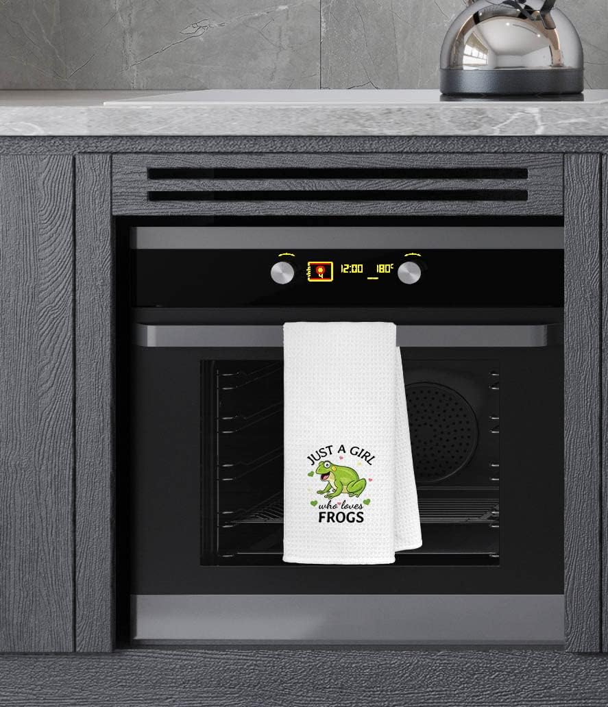 Cute Green Frog Kitchen Towels 24x16 for Home Kitchen Use