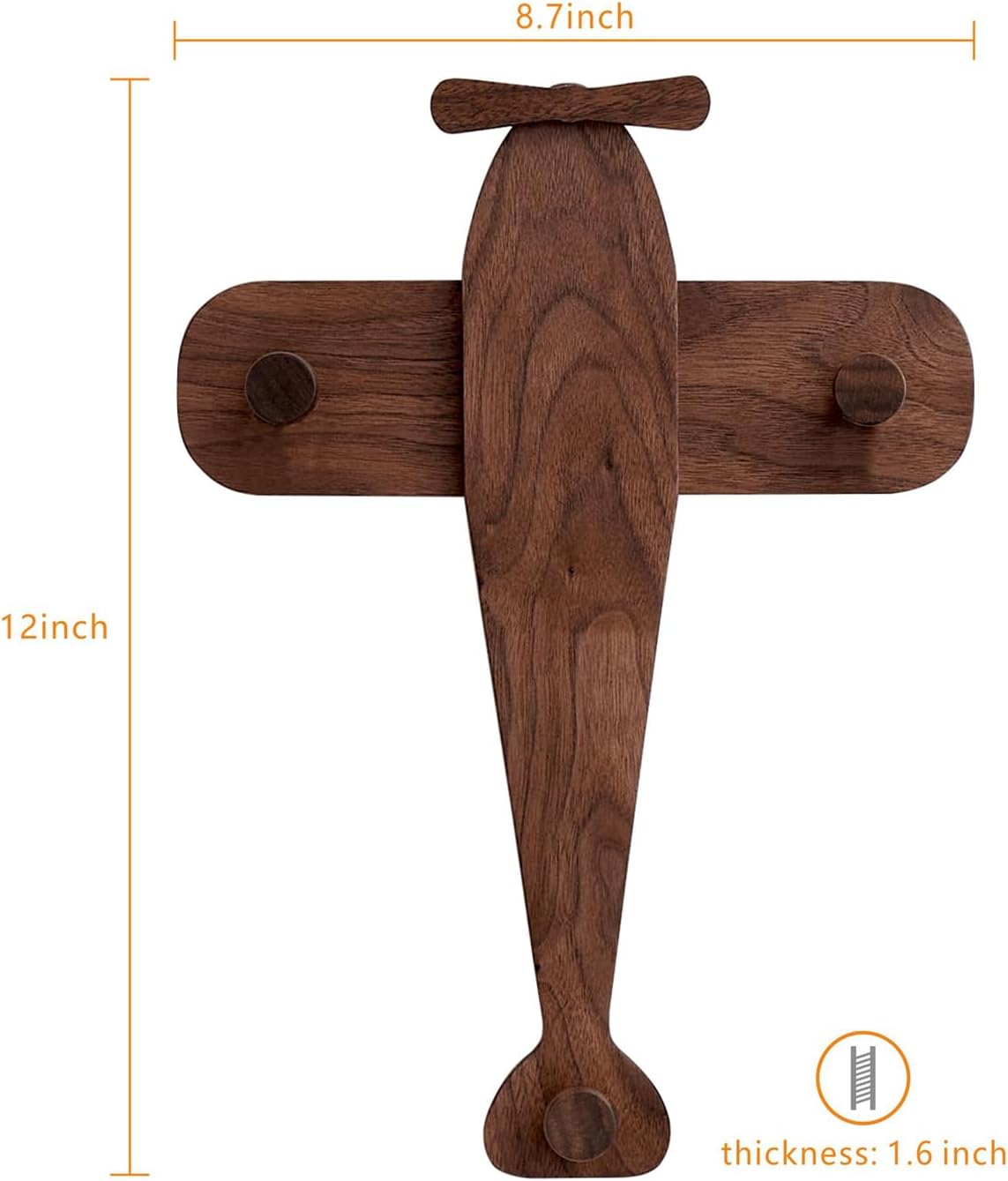 Vinoil Kids Coat Rack Wall Mount Airplane Shape