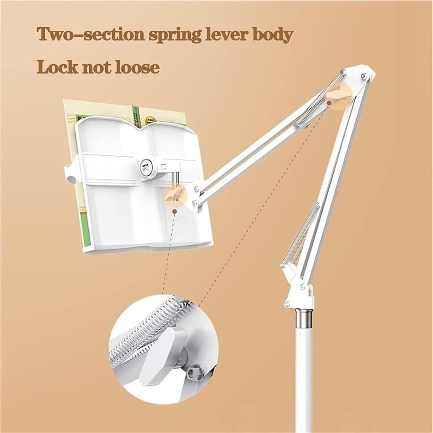 Adjustable Floor Stand for Tablet and Smartphone Reading