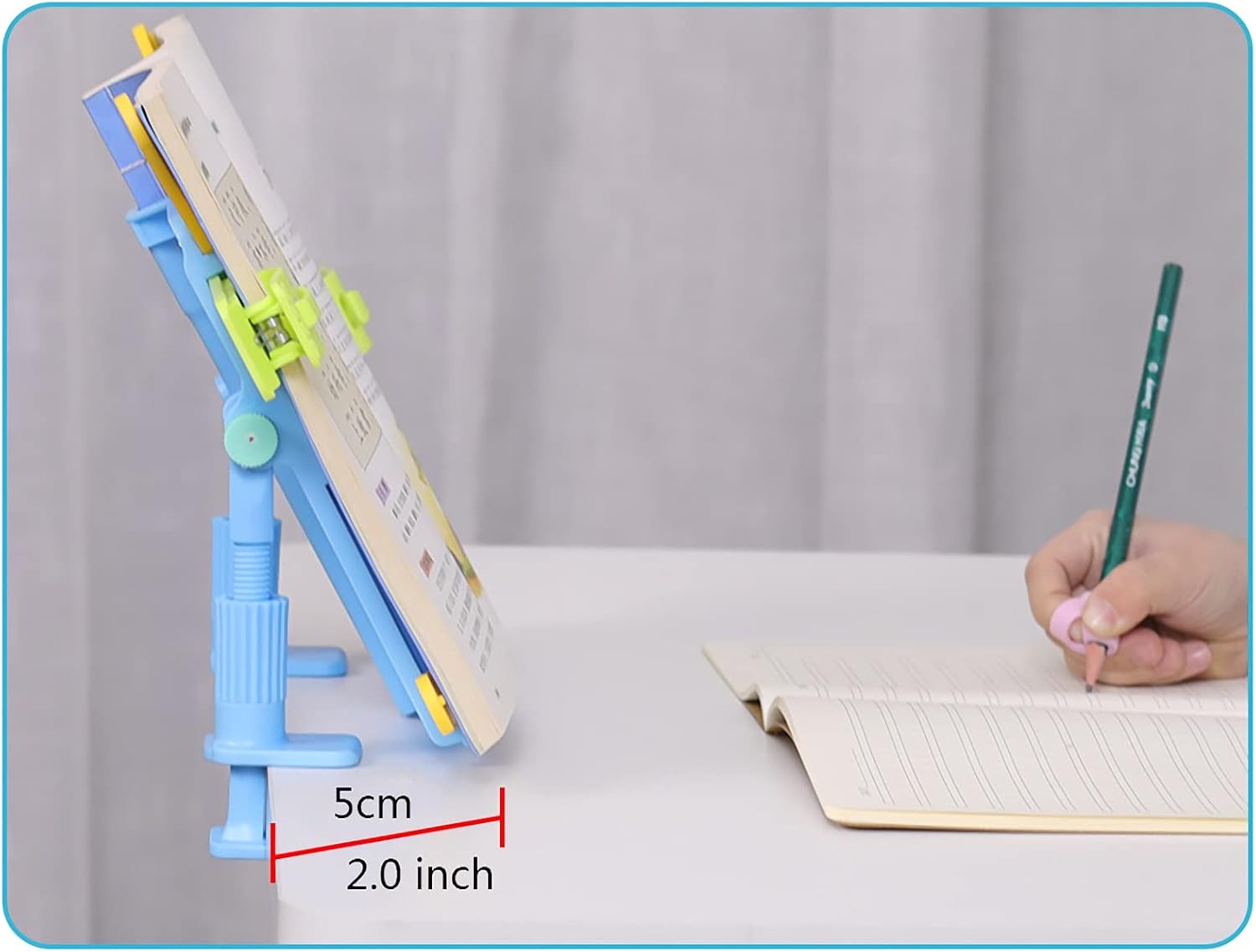 Yuidaaavzz Adjustable Book Stand for Reading and Writing