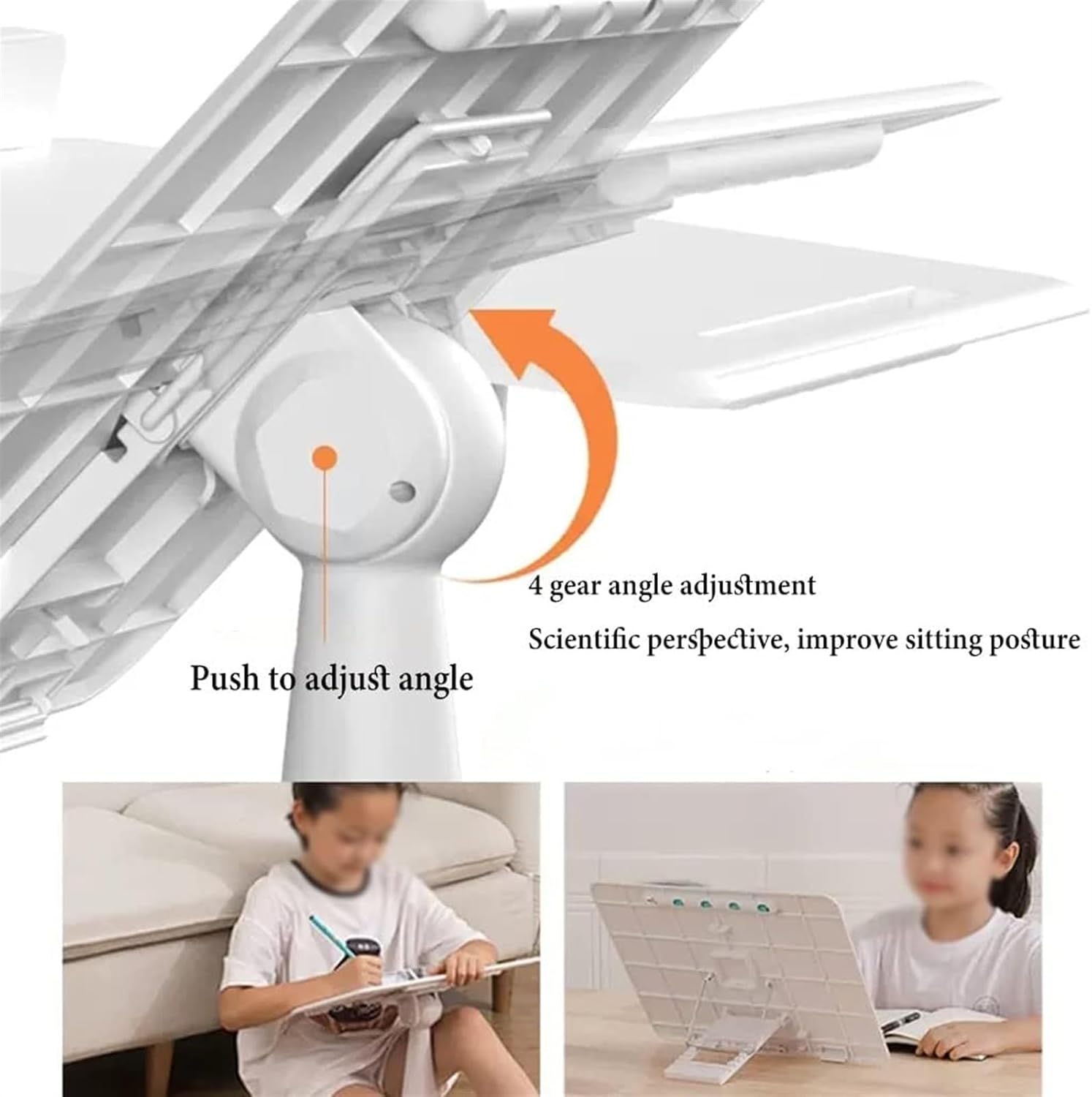 Adjustable Book Stand for Reading 4 Gear Angle Cookbooks Holder