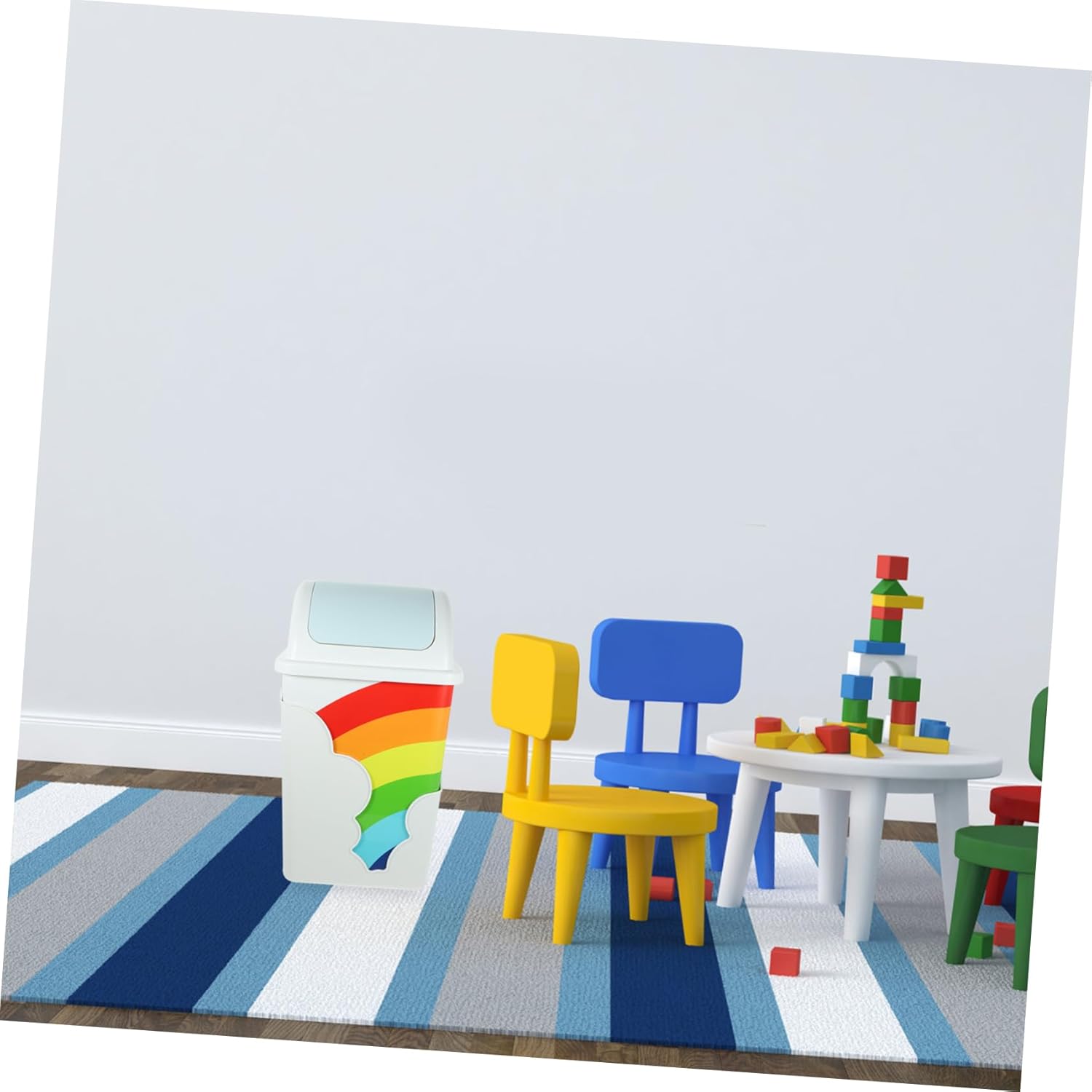 BUGUUYO Touchless Rainbow Swing-top Trash Can