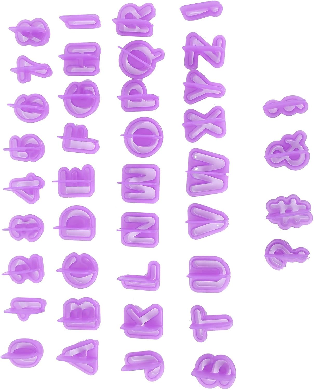 Alvinlite 40-Pcs Fondant Letter Number Cutter Set