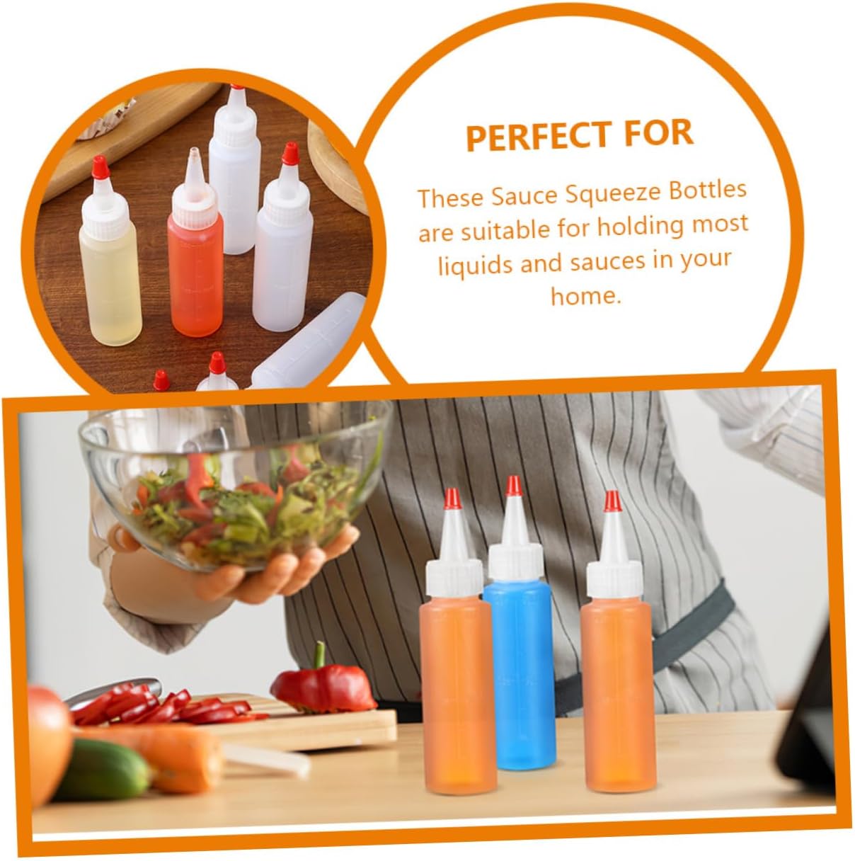 Garneck 15PCS Condiment Bottles Set
