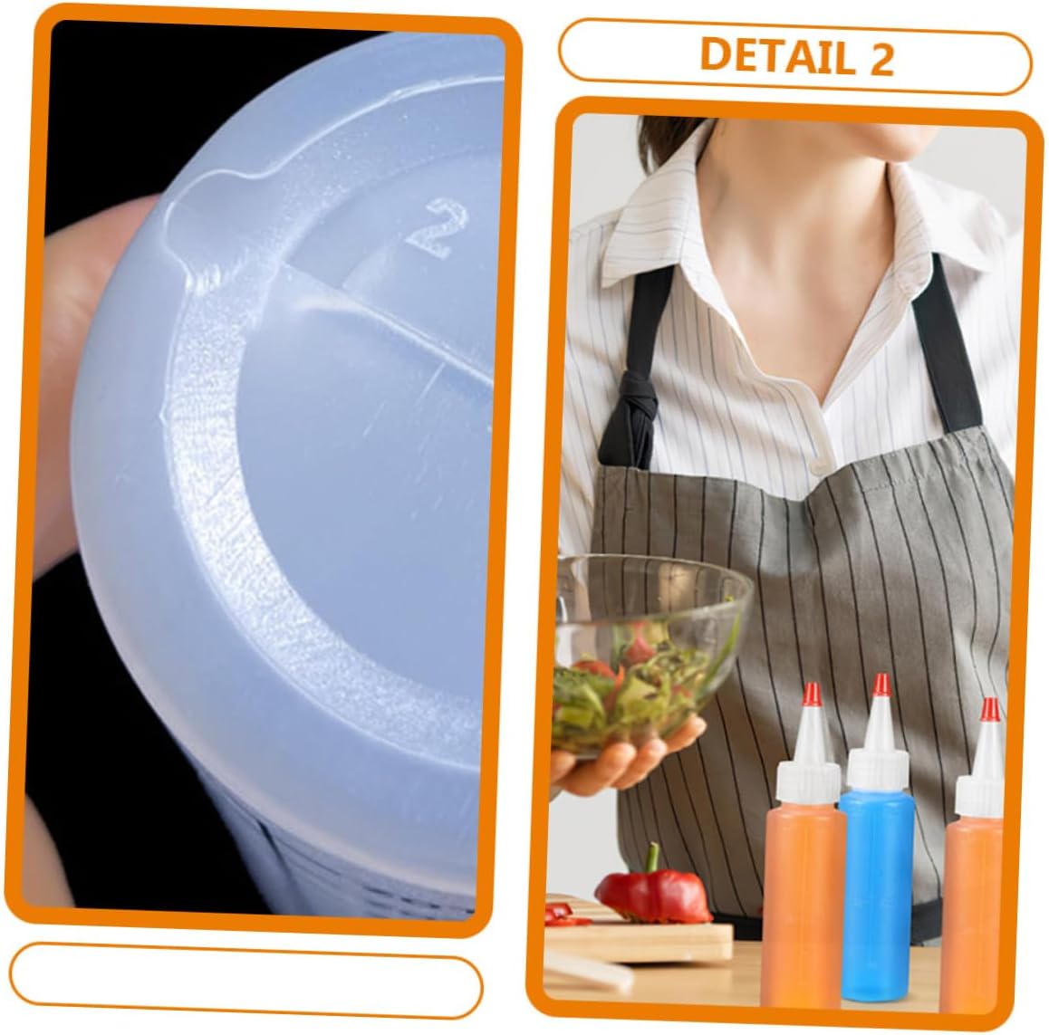Luxshiny Mini 2oz Condiment Squeeze Bottles