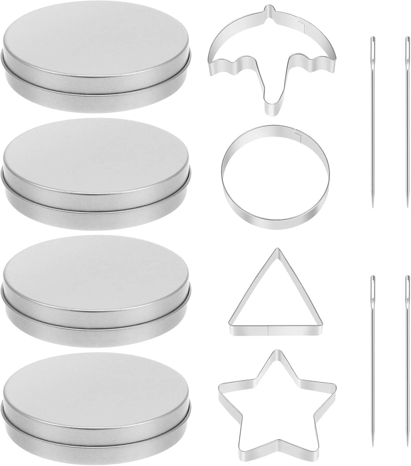 Keoshiga 12-Piece Metal Cookie Cutter Set for Baking and Candy Making
