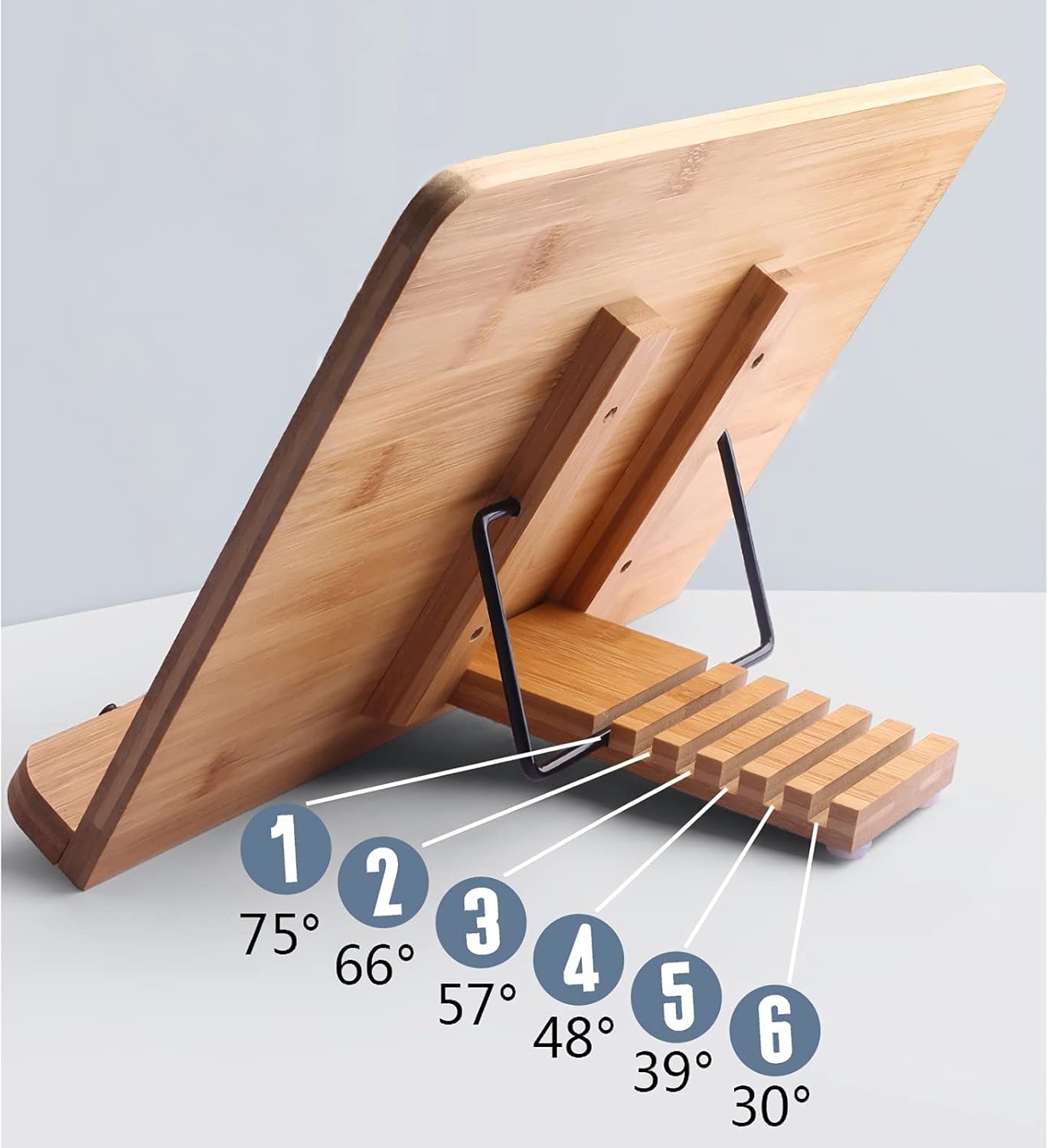 Yuidaaavzz Foldable Book Stand with 6 Adjustable Angles 1