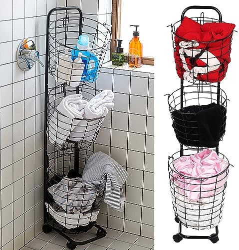 MYOYAY 3-Tier Laundry Cart on Wheels