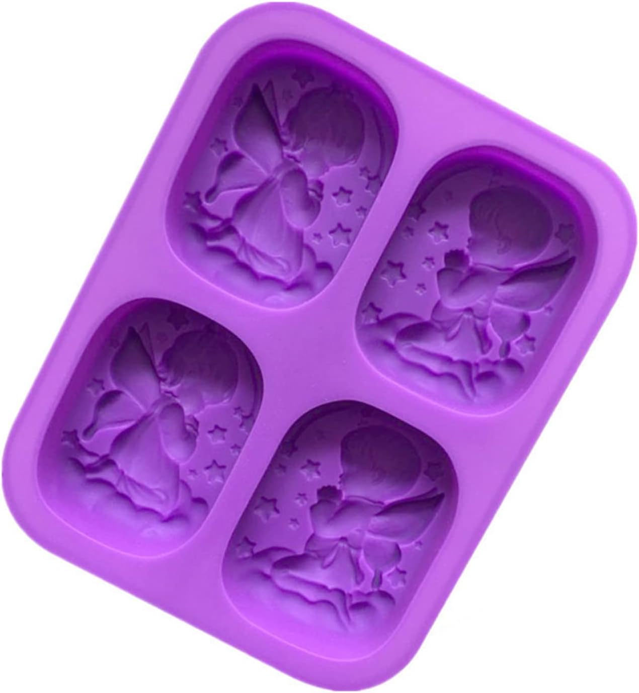 Junhcone Cookie Cutter Fondant Cake Mold Food-Grade Silicone Little Angel Christmas